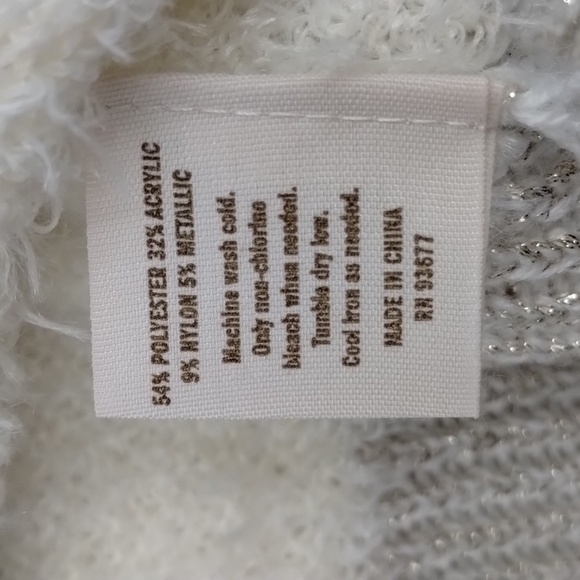 DECREE Cream/Gold Fleck Cardigan Soft Sweater Size XL - Picture 10 of 10